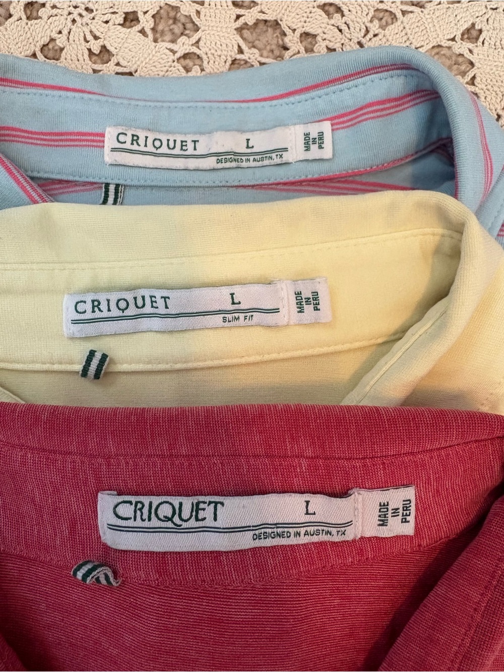Criquet Men’s Polo Bundle of 3 Size Large - Picture 2 of 9